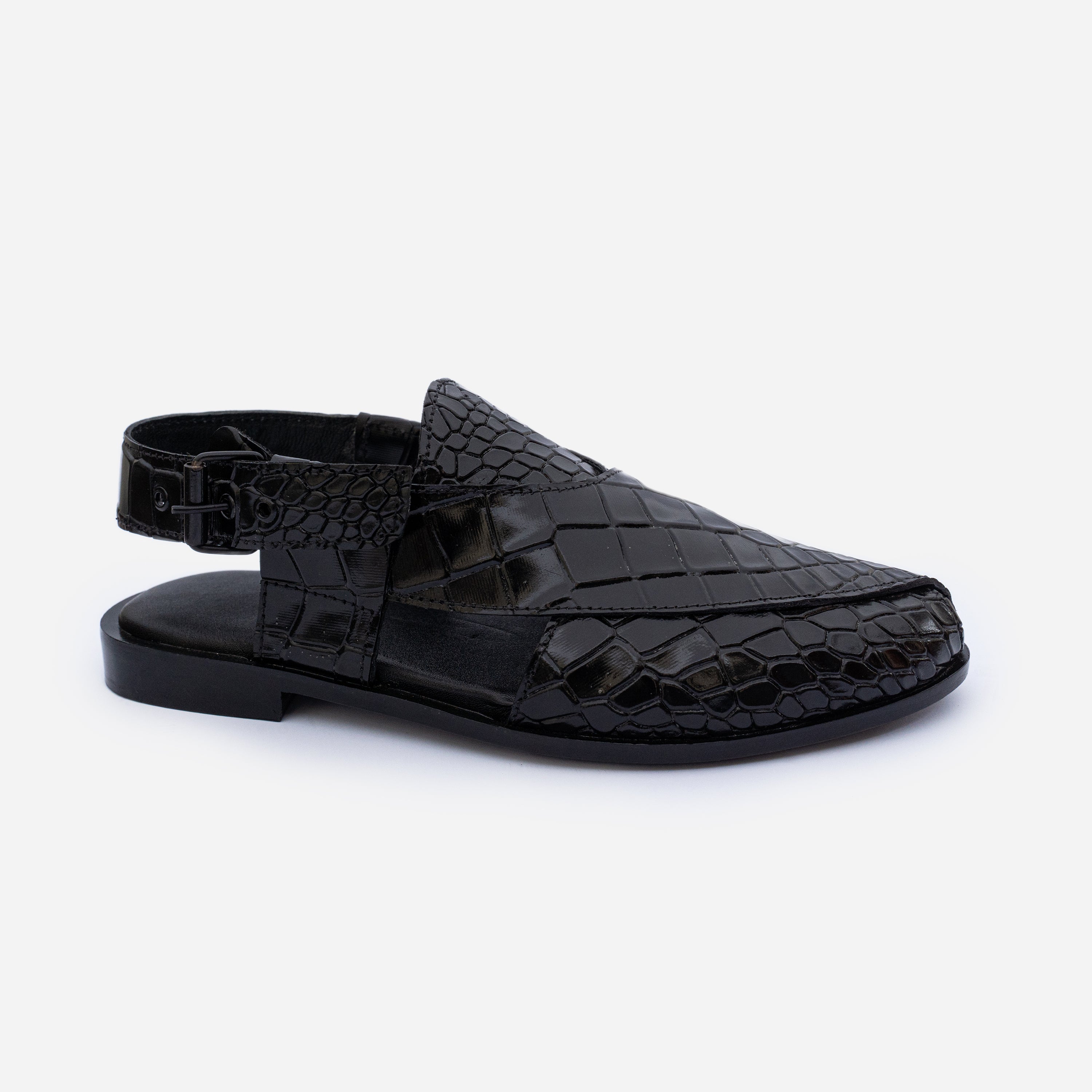 GB-K301 | Royal Black Croc Kheri