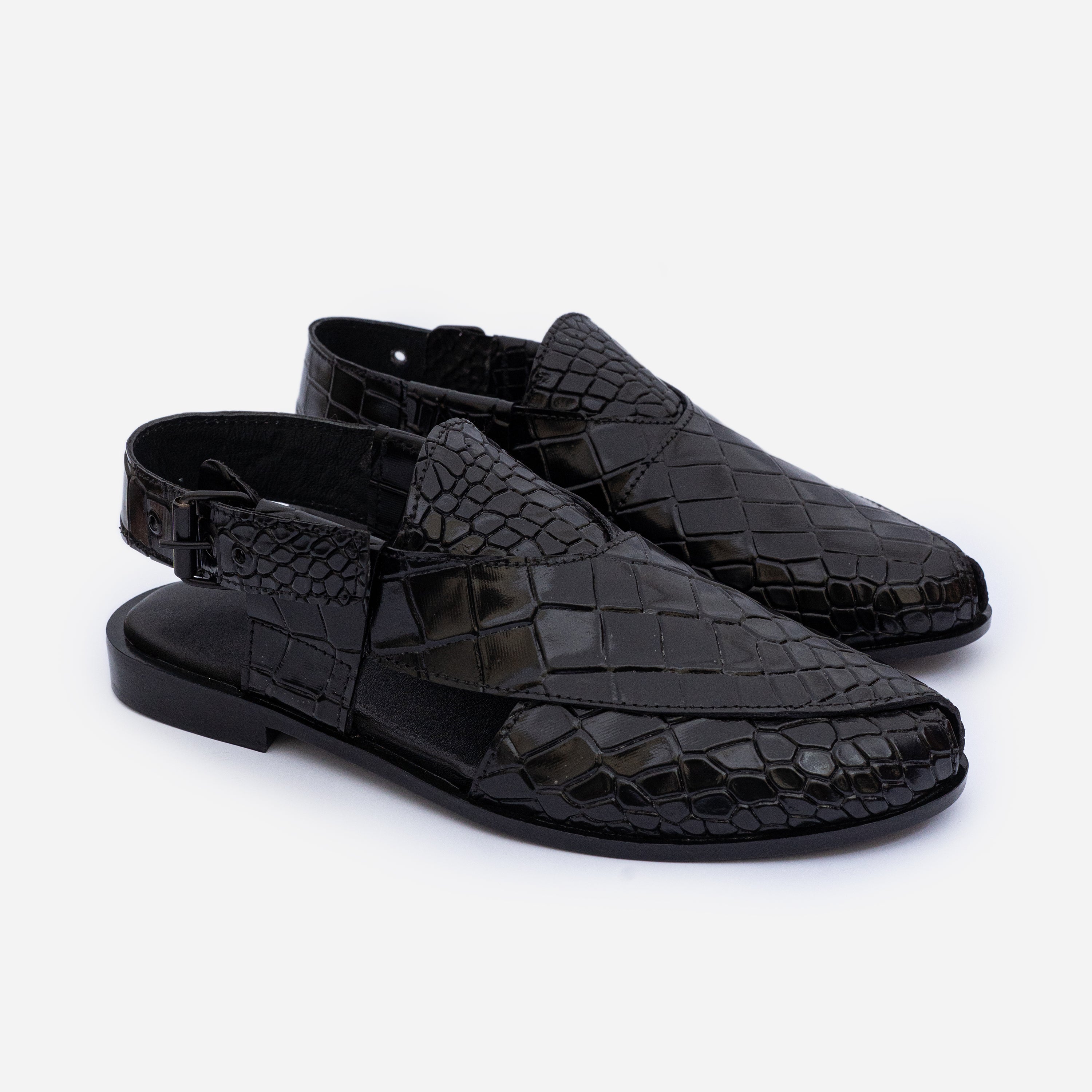 GB-K301 | Royal Black Croc Kheri